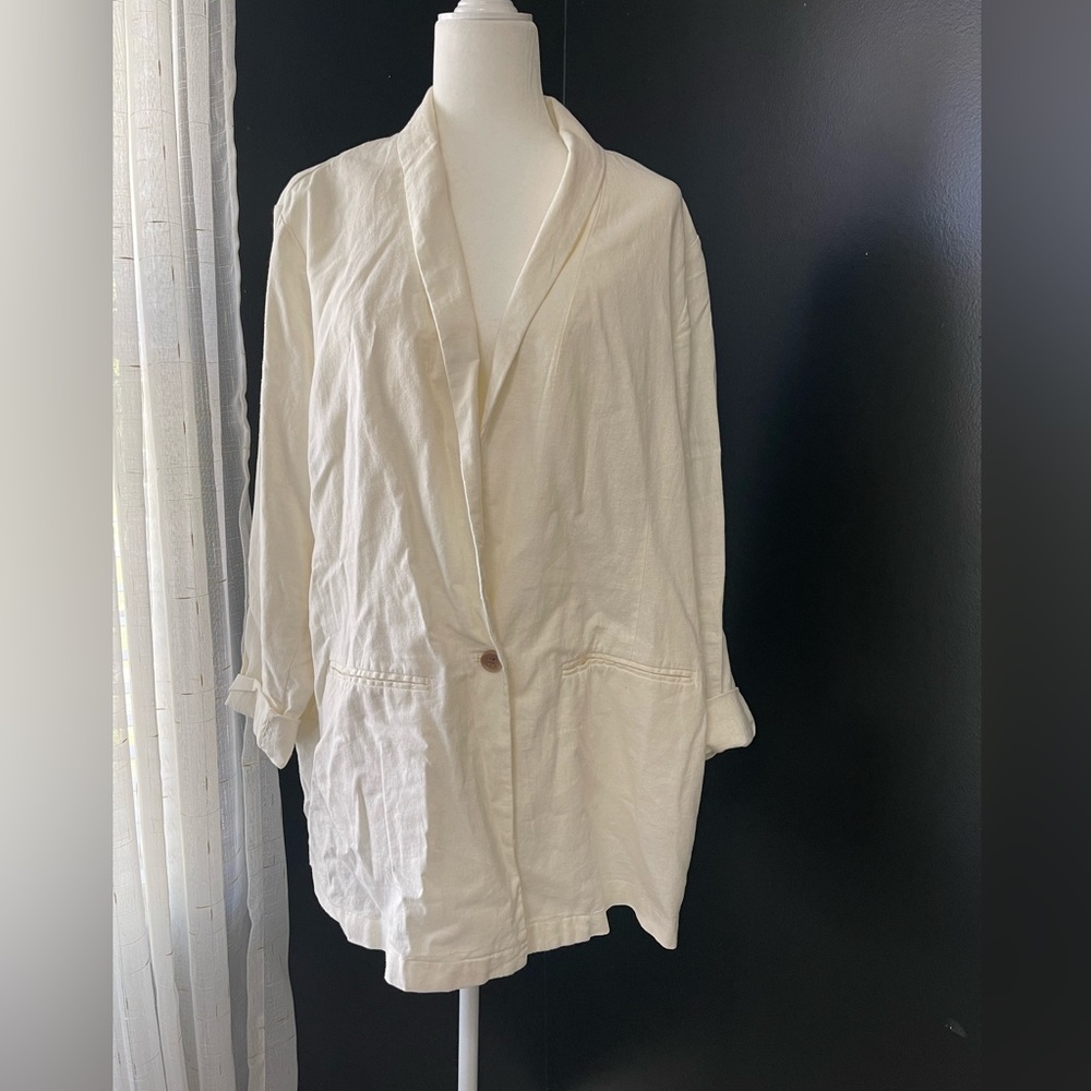 Off White Linen Blazer